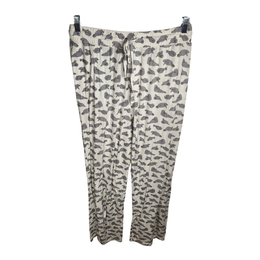 Kate Quinn Men's‎ M Pajama Lounge Pant Seal Print Bamboo Blend Stretch Knit
